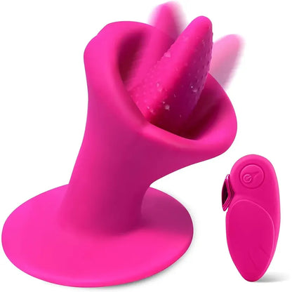 Suction Cup Lick Rose Clitoris G-Spot Vibrator