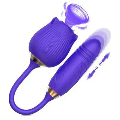 10-Speed Rose Suction Vibrating Dildo