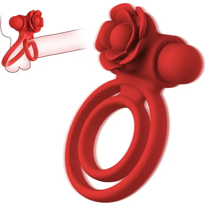 Rose Vibrating Penis Ring