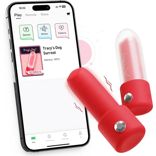 Lipstick Mini Vibrator with App-Controlled Remote