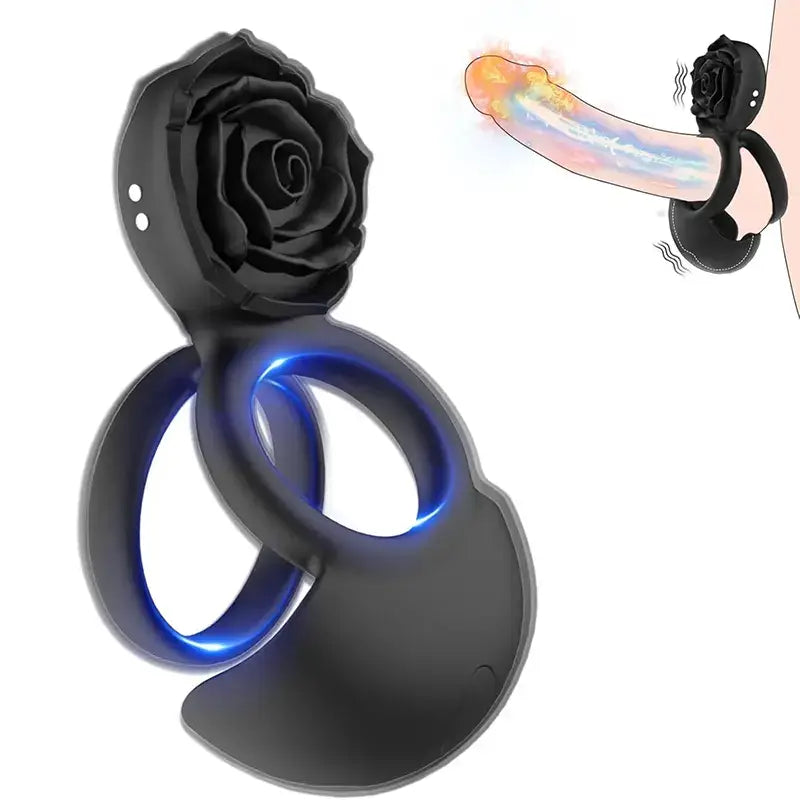 Rose Clitoral Stimulation Vibrating Penis Ring