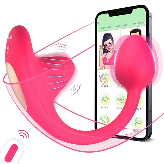 Dual-Motor App-Controlled Wearable Panty Vibe