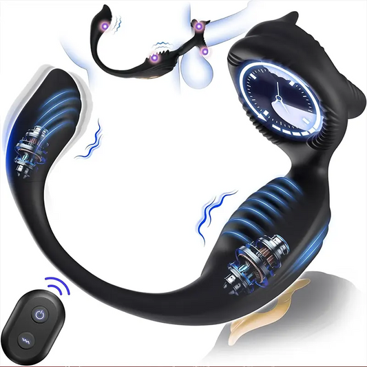 Dual Motor Remote-Controlled Vibrating Cock Ring