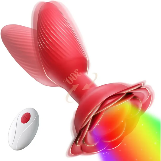 Rotating Luminous Rose Anal Vibrator