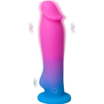 Ombre Ecstasy Vibrating Suction Dildo