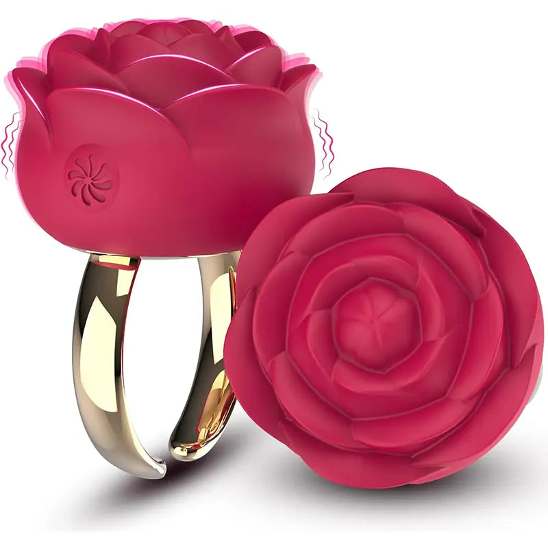 Rose-Style Vibrating Finger Ring