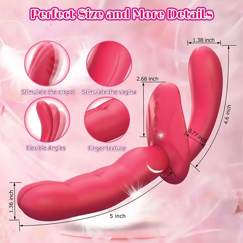 3-in-1 Remote-Controlled Strap-On Vibrator