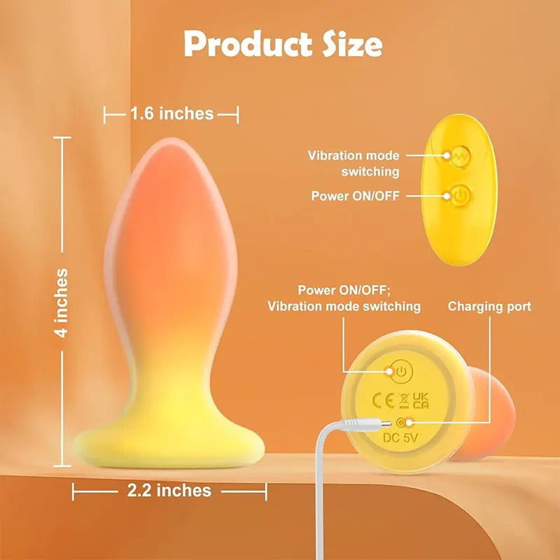 Vibrant Gradient Ergonomic Vibrating Anal Plug