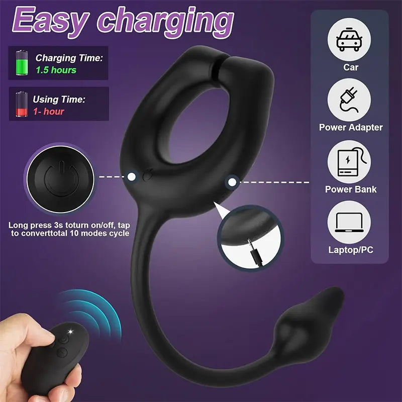 Magnetic Vibrating Cock Ring