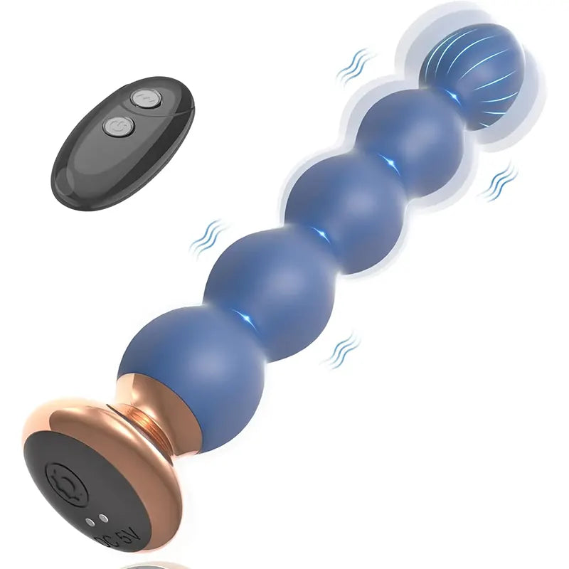 Indigo Dual-Layer Silicone Graduated Anal Plug