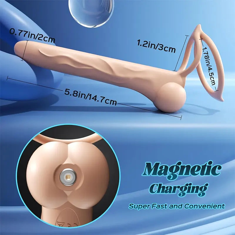 Vibrating Dildo & Ring Duo