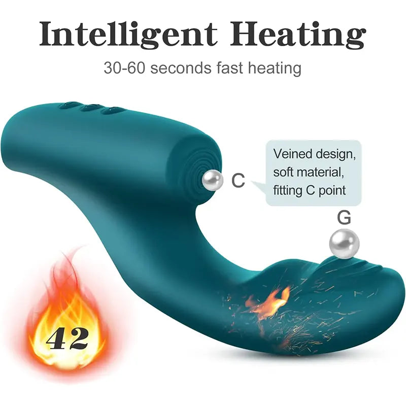 Heated G-Spot Vibrator with Dual Stimulation