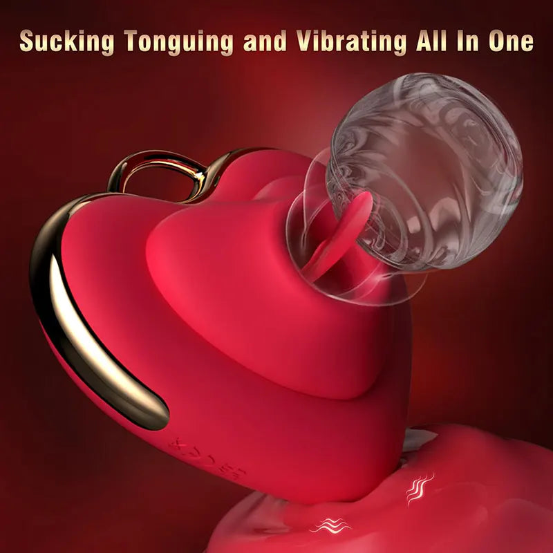 Heart Shaped Suction G-Spot Pleasure Vibrator