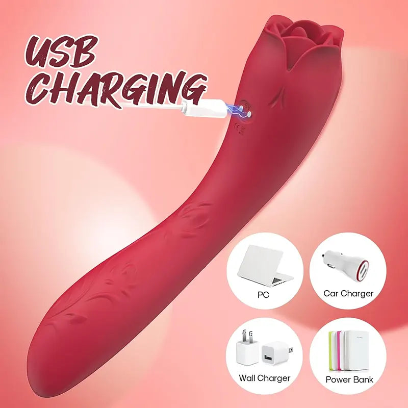 BlissLick Dual-Action Licking & Vibrating Clitoral Vibrator