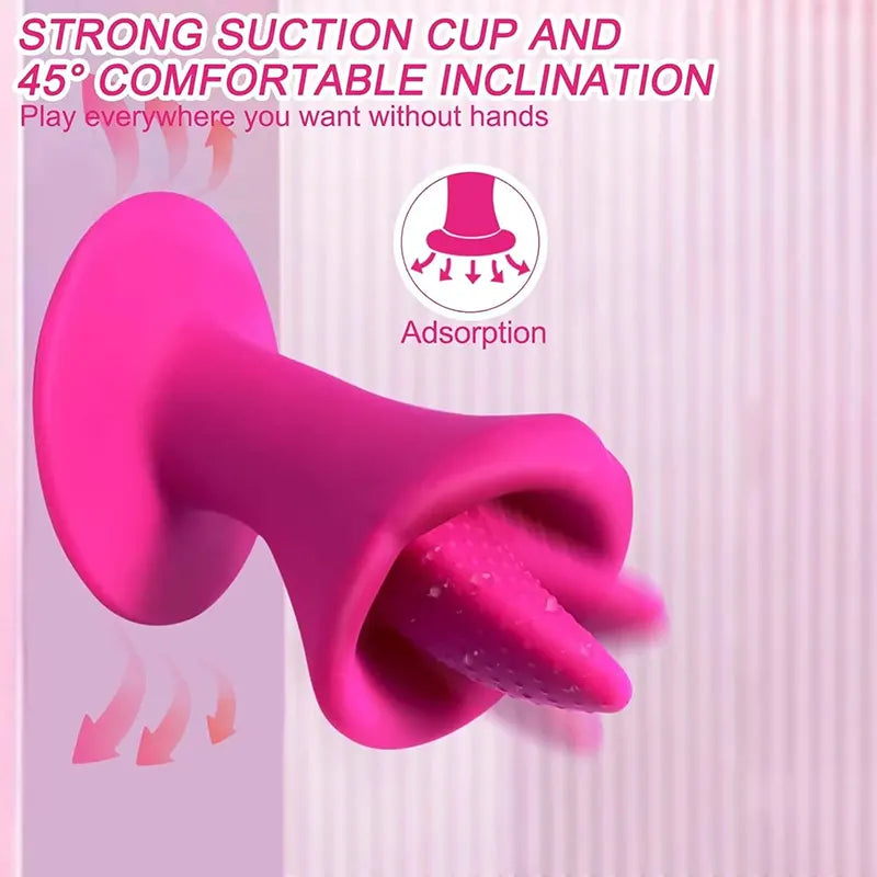 Suction Cup Lick Rose Clitoris G-Spot Vibrator