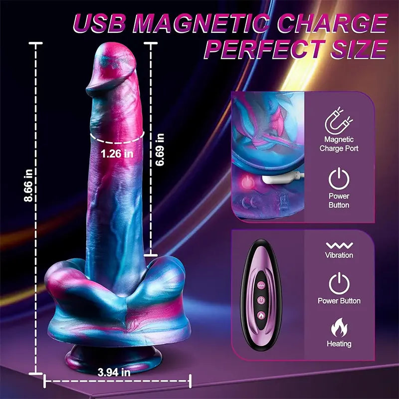 Monster Dragon 5-in-1 Thrusting Vibrator: Ultimate Dual-Action Pleasure