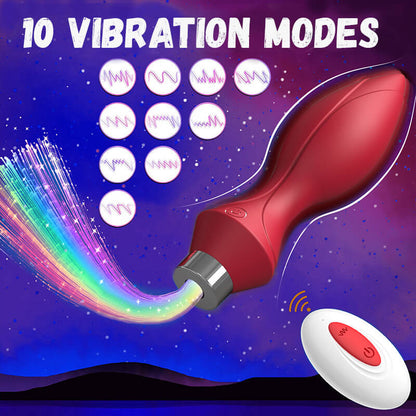 Colorful Remote Control Vibrating Anal Plug