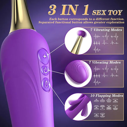 Interchangeable Tap Clitoral Vibrator