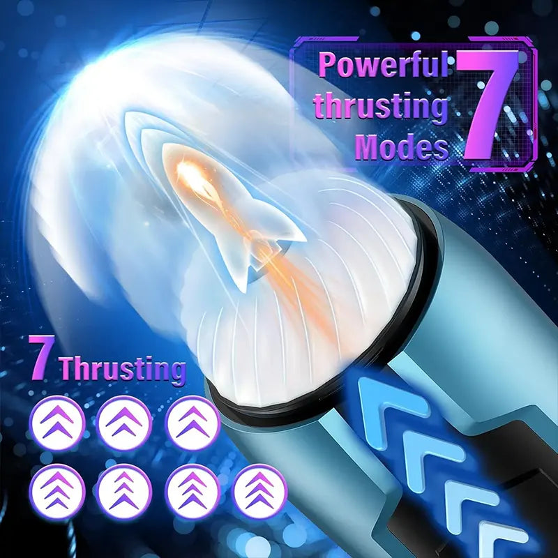 Thrusting & Vibrating Masturbator