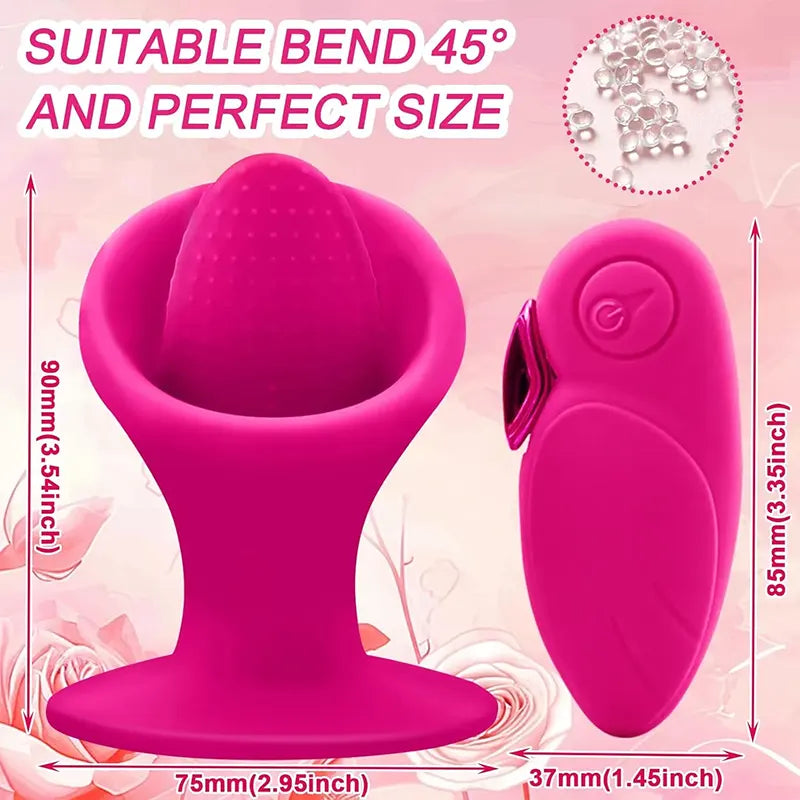 Suction Cup Lick Rose Clitoris G-Spot Vibrator