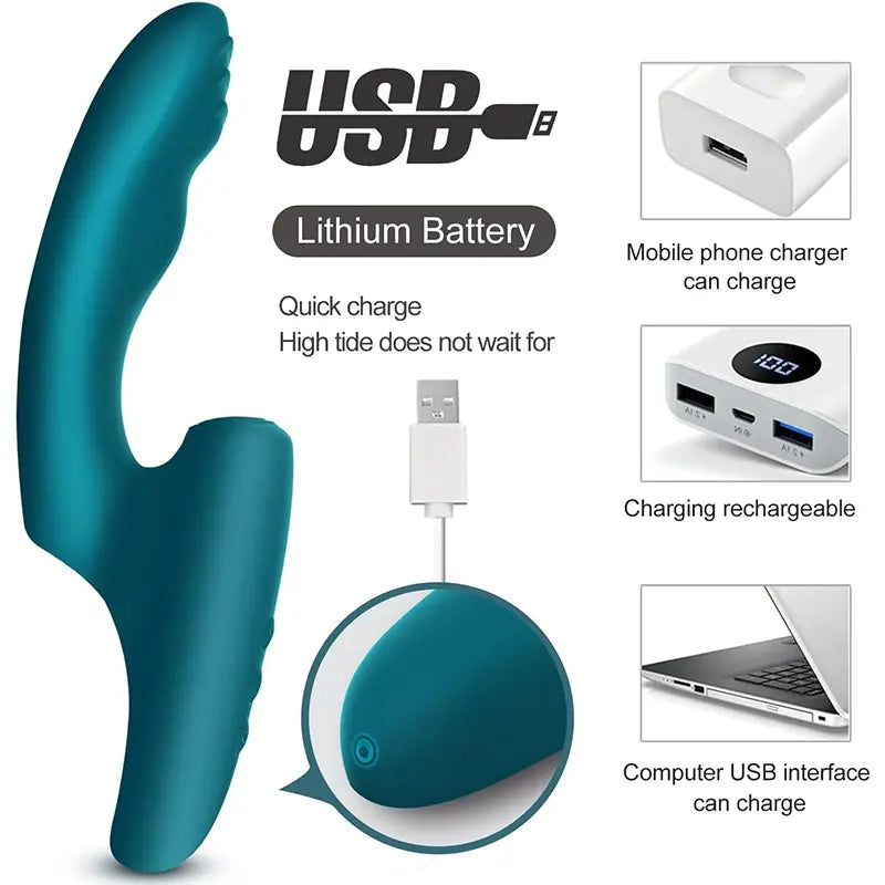 Heated G-Spot Vibrator with Dual Stimulation