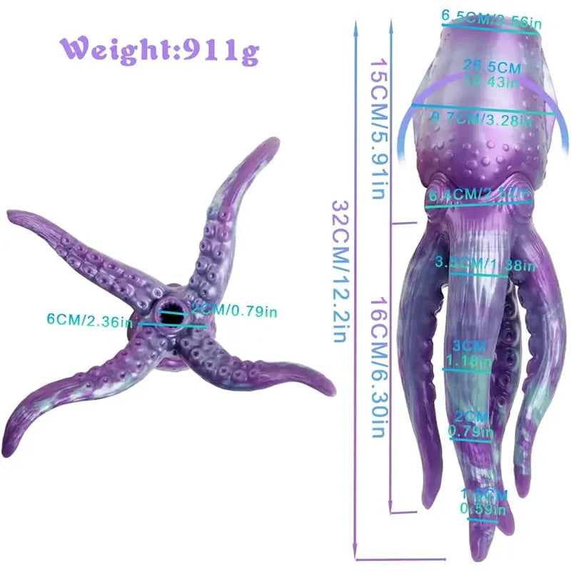 Silicone Octopus Textured Stroker