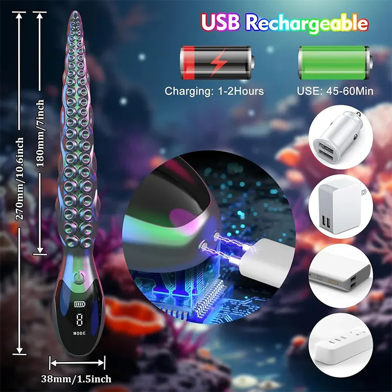 Tentaclash Clitoral Vibrator with LED Display