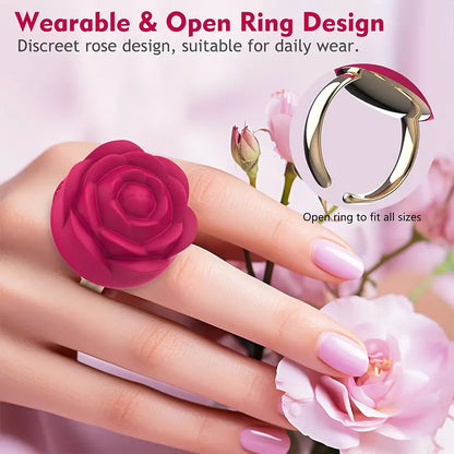 Rose-Style Vibrating Finger Ring