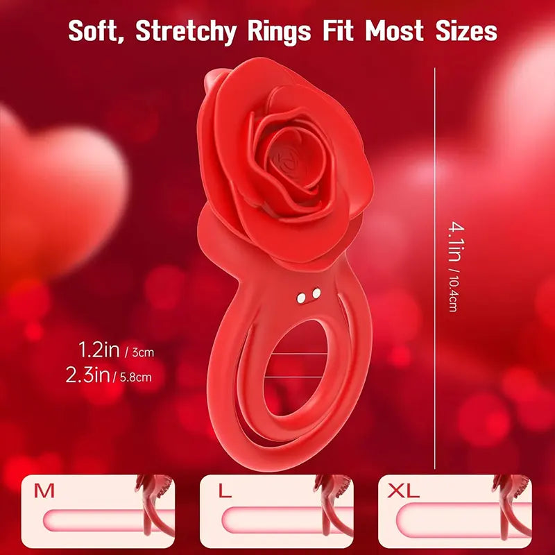 Rose Couple Vibrating Ring