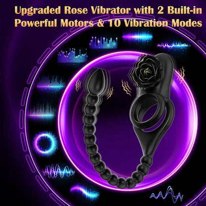 Pleasure Bloom Multi-Stimulation Couples Vibrator Set