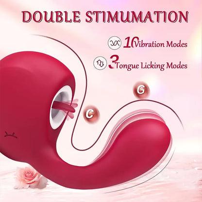 BlissWave Clitoral & G-Spot Licking Vibrator