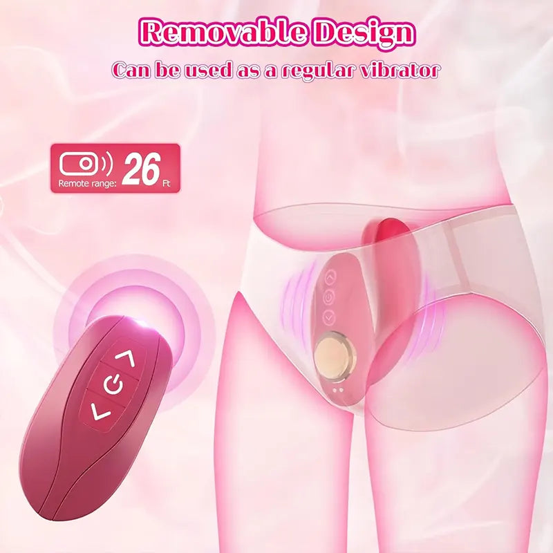 3-in-1 Remote-Controlled Strap-On Vibrator