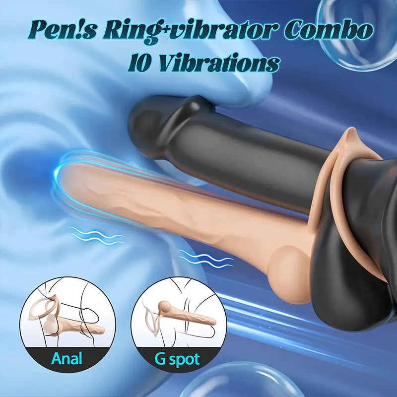 Vibrating Dildo & Ring Duo