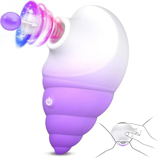 Elegant Conch-Shaped Sucking Vibrator