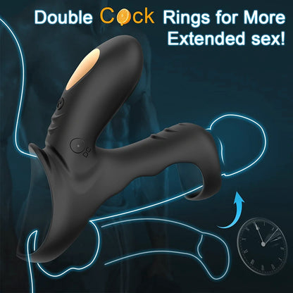 Time Delay Double Shock Cock Ring