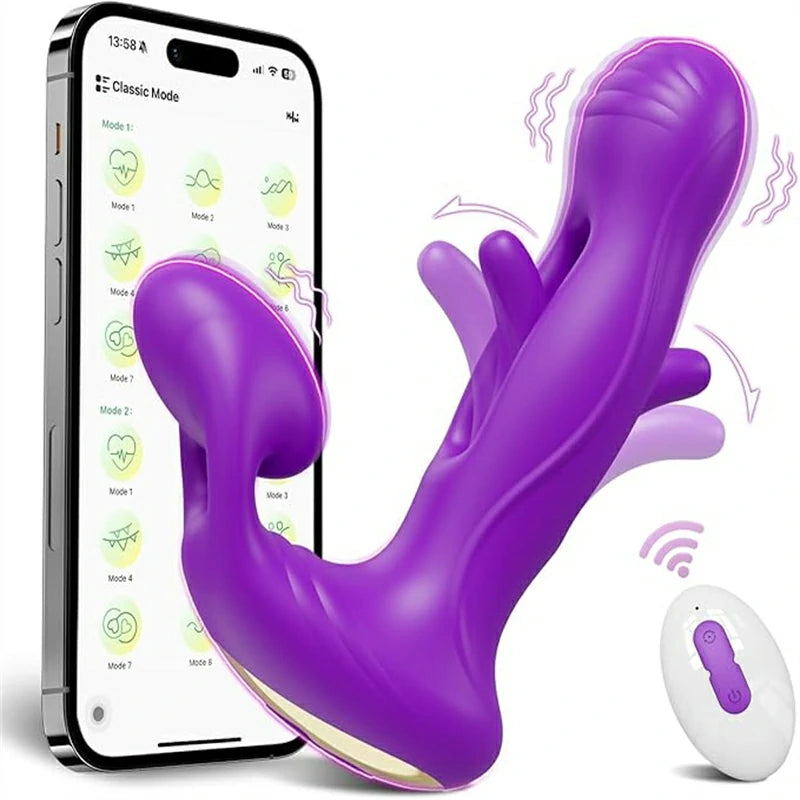 Dual Head Tapping Remote Control G-Spot Vibrator