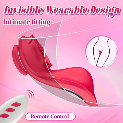 Rose-Shaped Panty Vibrator - Discreet On-the-Go Fun