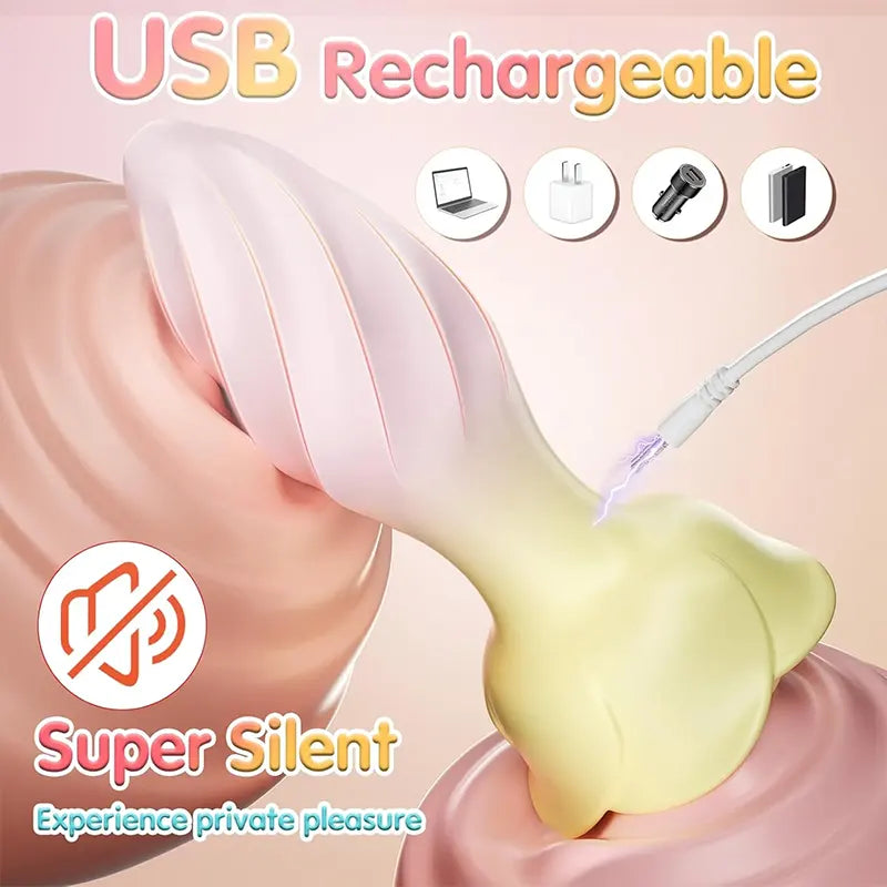 Rose Diamond Vibrating Anal Plug with Remote Control