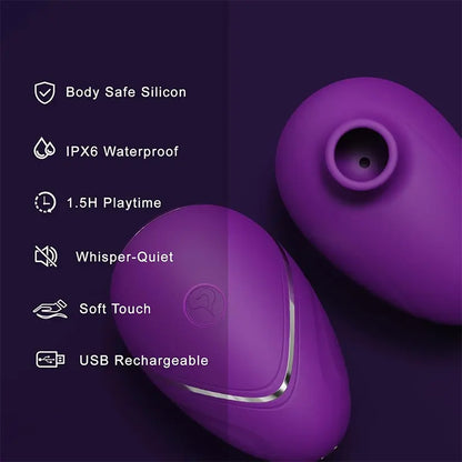 BlissWave Mini Clitoral Suction Vibrator