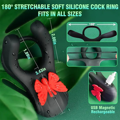 Butterfly Vibrating Cock Rings