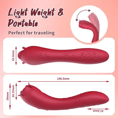 BlissLick Dual-Action Licking & Vibrating Clitoral Vibrator