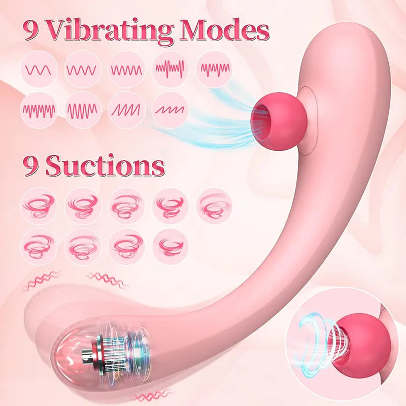 2-in-1 Sucking G-spot Clitoral Vibrator