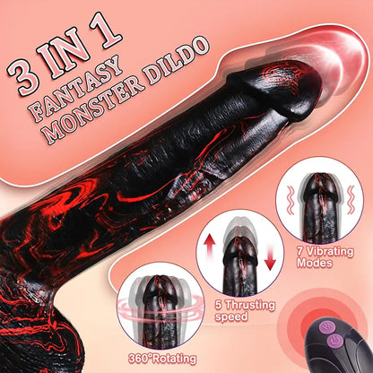 Molten Desire Thrusting Dildo Vibrator