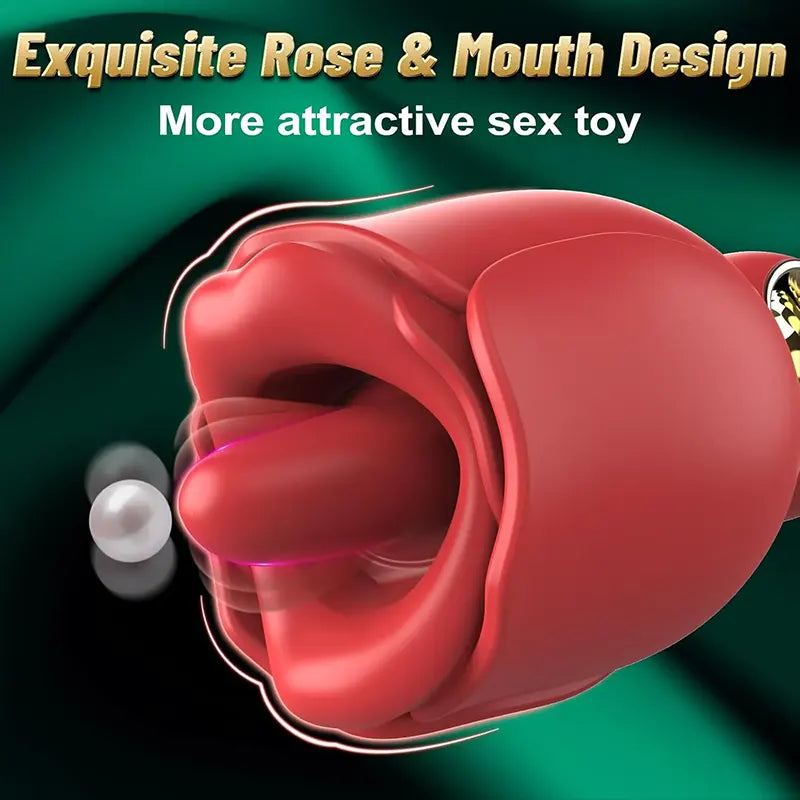 Rose Caress Vibrating Tongue Toy