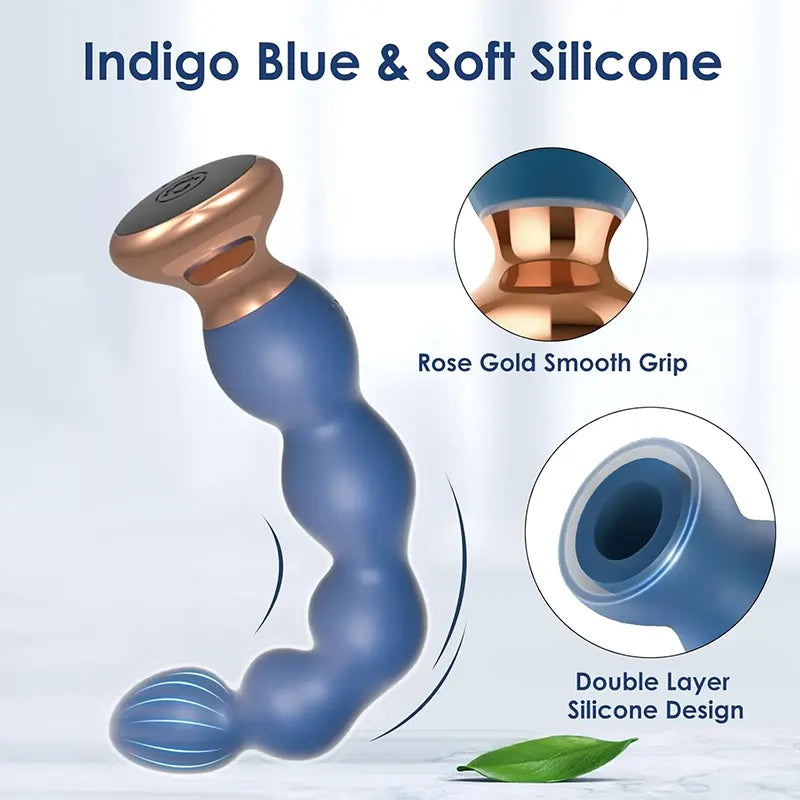 Indigo Dual-Layer Silicone Graduated Anal Plug