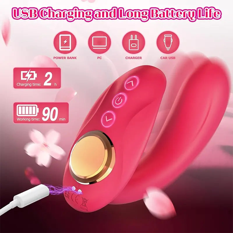 3-in-1 Remote-Controlled Strap-On Vibrator