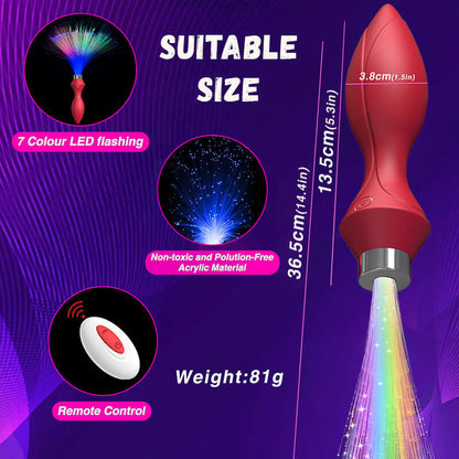 Colorful Remote Control Vibrating Anal Plug