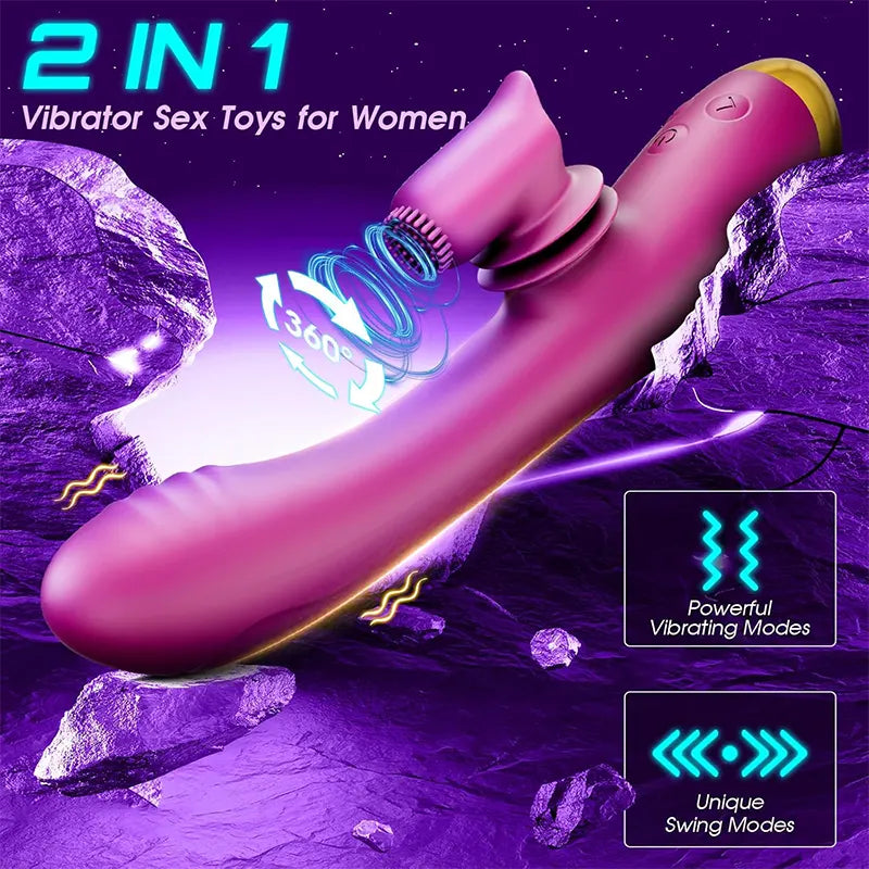 2-in-1 360° Brush G-spot Clitoral Vibrator