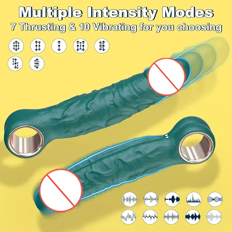 PowerThrust Realistic Vibrating Dildo with Thrusting Action