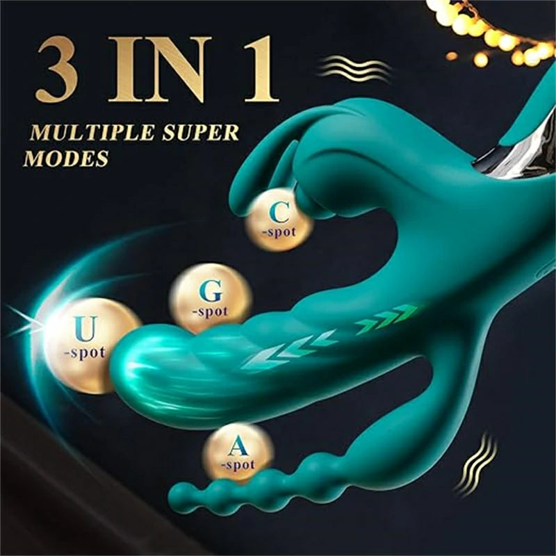 3-in-1 Rabbit G-Spot Thrusting Vibrator